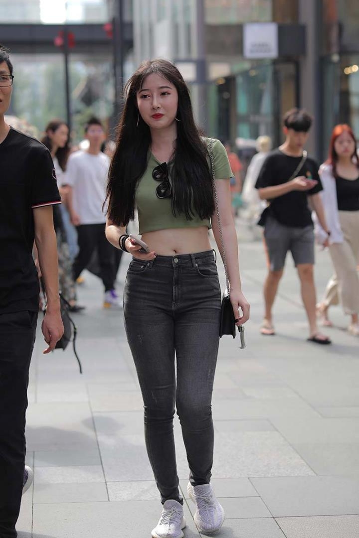 街拍摄影精选 2557期 甜美靓丽牛仔裤15671