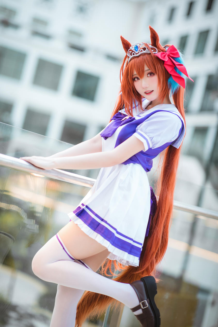 瓜希酱cos《赛马娘 大和赤骥》带你畅游海滩-搬砖学院