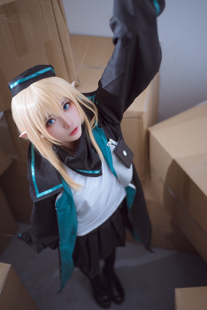 Cien恩恩小姐姐cosplay《明日方舟》闪灵，绝美可爱双重魅力！-搬砖学院