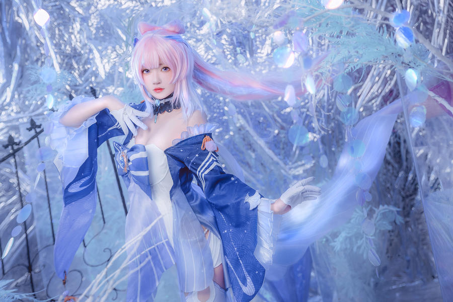 水淼aqua- 珊瑚宫心海，精品原神cos作品赏析-搬砖学院
