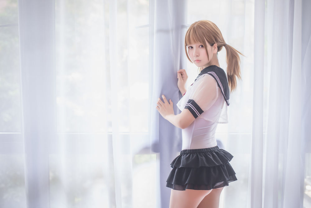 超吸睛！白金saki校园水手服勾引起学生时期的美好时光-搬砖学院